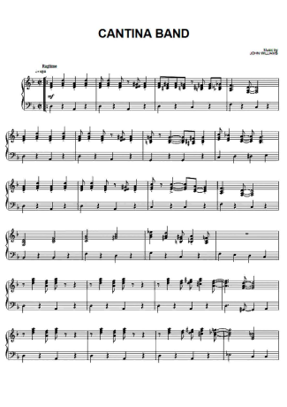 Movie Soundtracks (Temas de Filmes) Star Wars Cantina Band score for Piano
