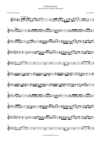 Mumuzinho  score for Alto Saxophone