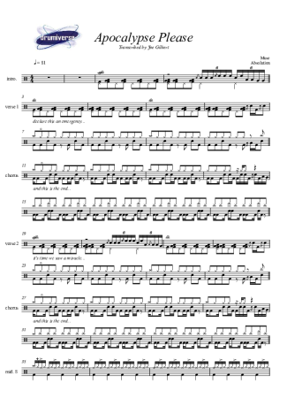 Muse  score for Drums