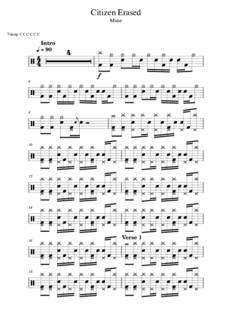 Score for Drums