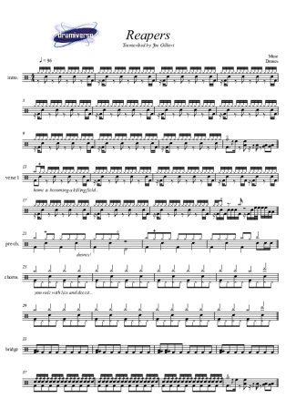 Muse Reapers score for Drums
