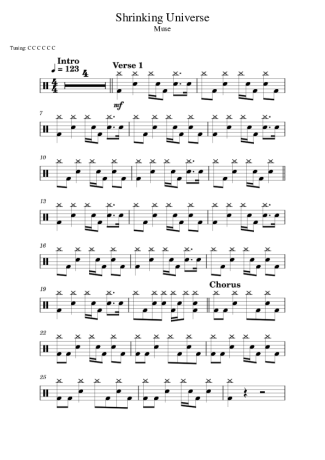 Muse  score for Drums