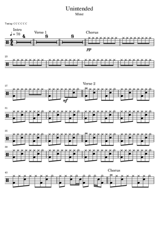 Muse  score for Drums