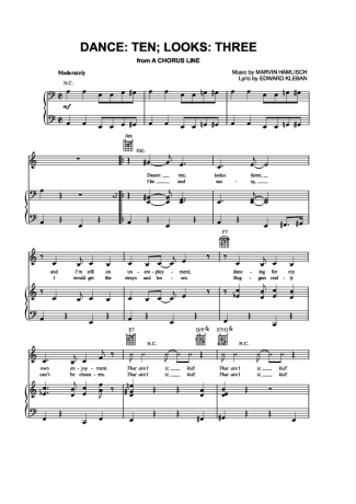 Musicals (Temas de Musicais) Dance Ten Looks Three score for Piano