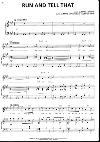 Musicals (Temas de Musicais) Run And Tell That(Hairspray) score for Piano