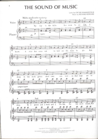 Musicals (Temas de Musicais) The Sound Of Music (The Sound Of Music) score for Piano