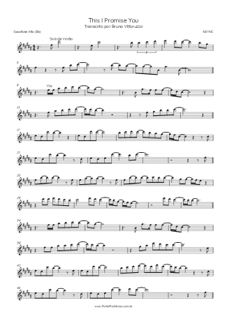 NSYNC  score for Alto Saxophone