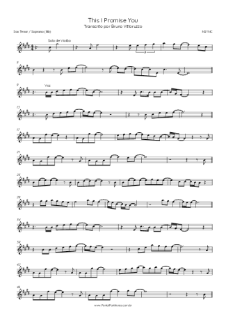 NSYNC  score for Tenor Saxophone Soprano (Bb)