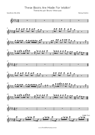 Nancy Sinatra  score for Alto Saxophone