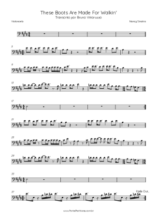 Nancy Sinatra  score for Cello