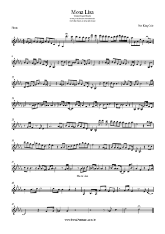 Nat King Cole  score for Flute