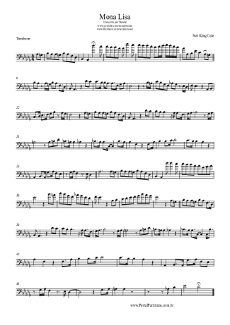 Nat King Cole  score for Trombone