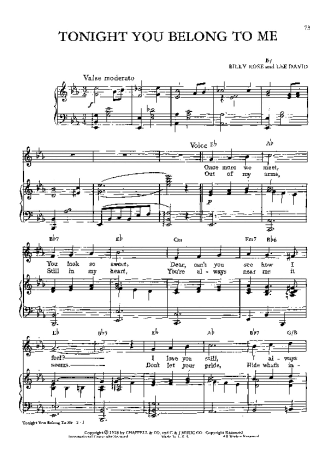 Nat King Cole  score for Piano