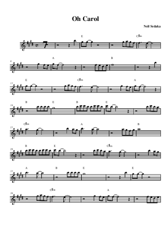 Neil Sedaka  score for Alto Saxophone