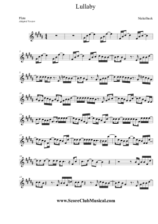 Nickelback  score for Flute
