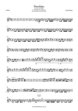 Nicki Minaj  score for Violin