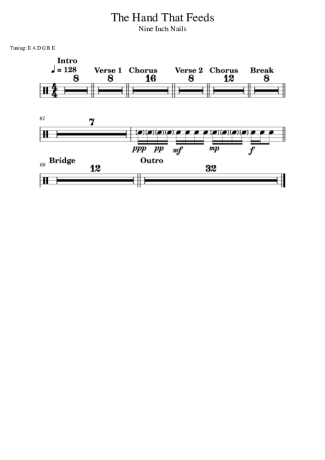 Score for Drums