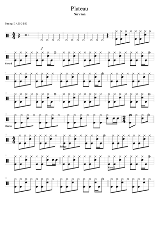 Nirvana Plateau score for Drums