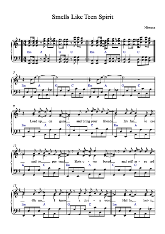 Nirvana  score for Piano