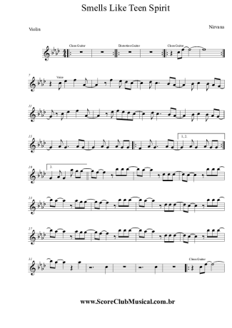 Nirvana  score for Violin