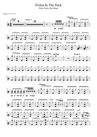 Nitty Gritty Dirt Band  score for Drums