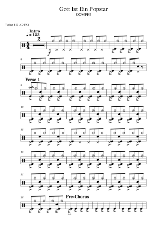 OOMPH!  score for Drums