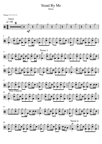 Oasis  score for Drums