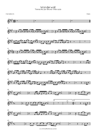 Oasis  score for Clarinet (C)
