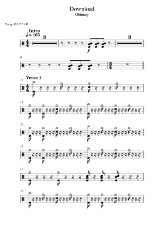 Score for Drums