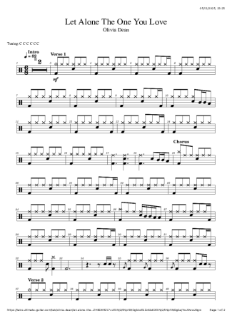 Olivia Dean  score for Drums