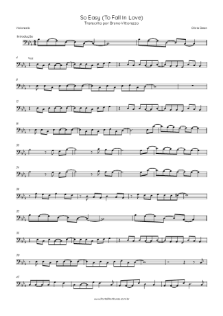 Olivia Dean So Easy (To Fall In Love) score for Cello