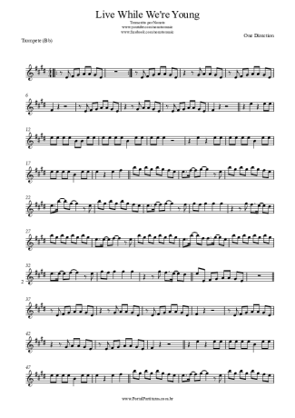 One Direction  score for Trumpet