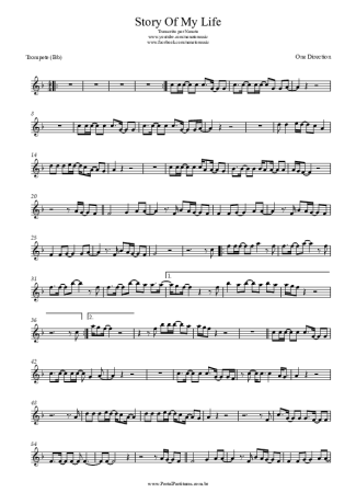 One Direction  score for Trumpet