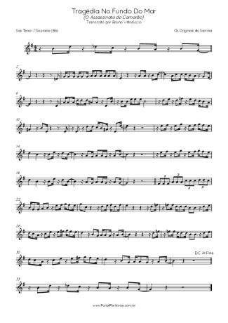Originais do Samba  score for Tenor Saxophone Soprano (Bb)