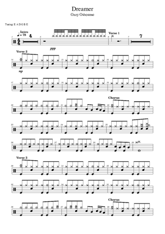 Ozzy Osbourne  score for Drums