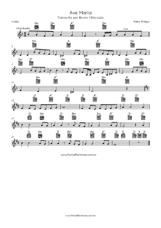 Padre Pelágio  score for Acoustic Guitar
