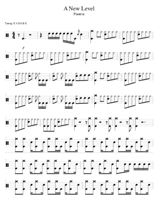 Pantera  score for Drums