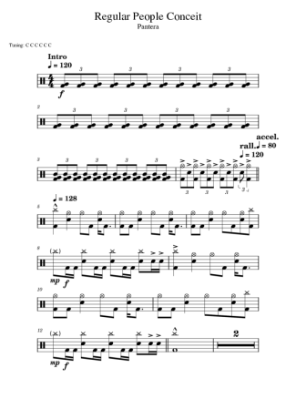 Score for Drums