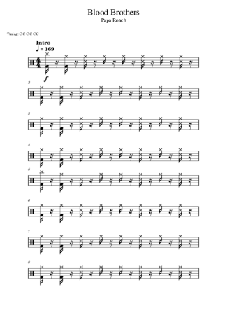 Score for Drums