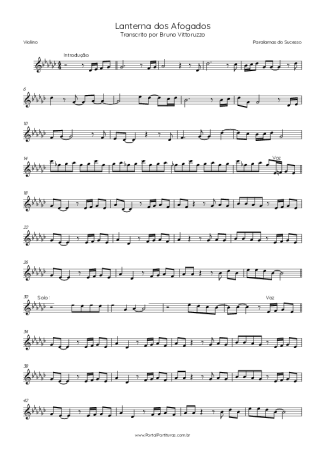 Paralamas do Sucesso  score for Violin