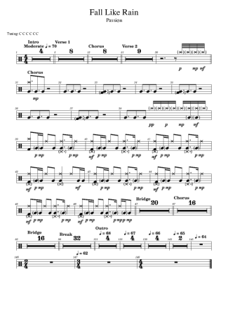 Passion feat. Rachel Halbach  score for Drums