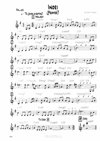 Pat Metheny Inori (Prayer) score for Guitar