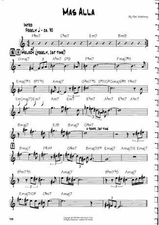 Pat Metheny  score for Guitar