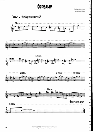 Pat Metheny Offramp score for Guitar