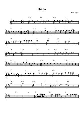 Paul Anka  score for Alto Saxophone