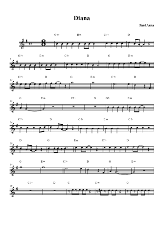 Paul Anka  score for Tenor Saxophone Soprano (Bb)