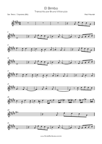 Paul Mauriat  score for Tenor Saxophone Soprano (Bb)
