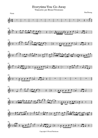 Paul Young  score for Flute