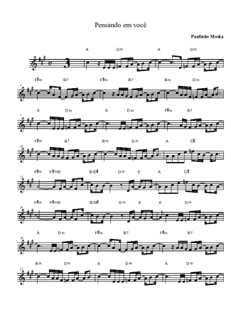 Paulinho Moska  score for Tenor Saxophone Soprano (Bb)