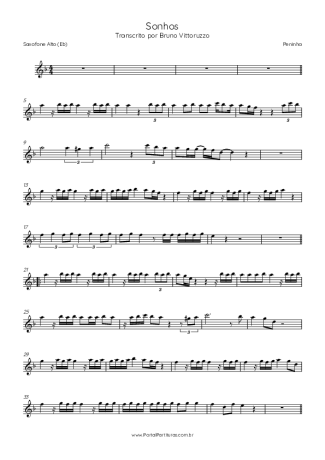Peninha  score for Alto Saxophone